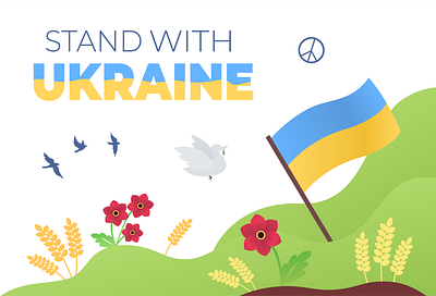 Banner for support of Ukraine art artwork design graphic design illustration vector