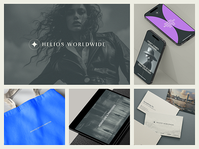 Elevating Luxury Brands: Helios Worldwide Identity & Web Design branding corporateidentity figma graphic design logo luxurybrands luxurydesign ui ux web desing