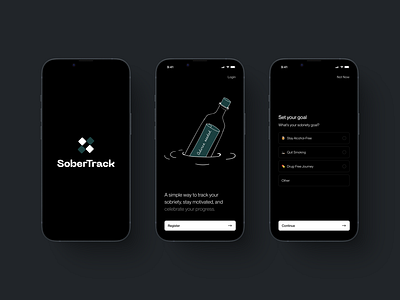 SoberTrack - Mobile App app branding design ui ux