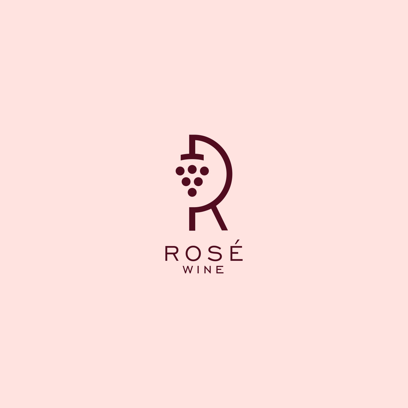 Rose Wine logo concept branding design drink graphic design lettermark logo minimal r logo rose wine wine lovers