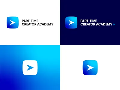 Part-Time Creator Academy - logo submission branding design flat design flat icon flat logo logo logo design logo lockup minimal wordmark