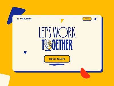 Contact Section | animation brand identity branding contact form digital product graphic design illustration interactive the puzzlers typography ui ux visual identity web design website