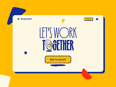 Contact Section | animation brand identity branding contact form digital product graphic design illustration interactive the puzzlers typography ui ux visual identity web design website