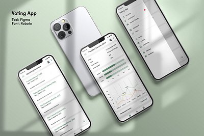 Voting app UI/UX adobe xd mock up app design app ui design figma graphic design mobile app ui ui ux voting app