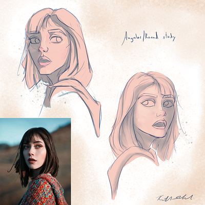 Argular - Round Study #01 angular character design art portrait practice round study