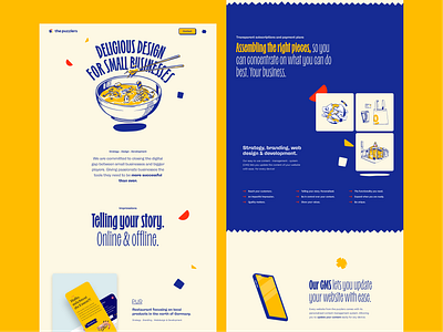 Web Design | brand branding corporate identity illustration landing page single page startup the puzzlers typography ui ux visual identity web design website