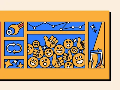 Better Product Content Graphics animation article blog branding color figma illustration motion vector