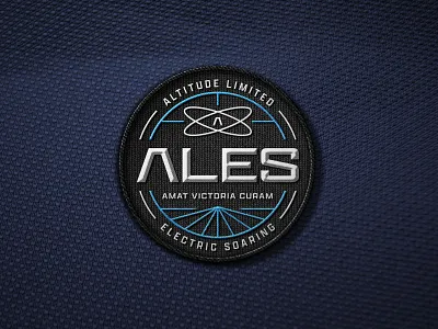 ALES Patch aero aeronautic aeroplane aerospace aviation badge design flight flying logo mockup patch plane rocket space space exploration velcro
