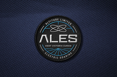 ALES Patch aero aeronautic aeroplane aerospace aviation badge design flight flying logo mockup patch plane rocket space space exploration velcro