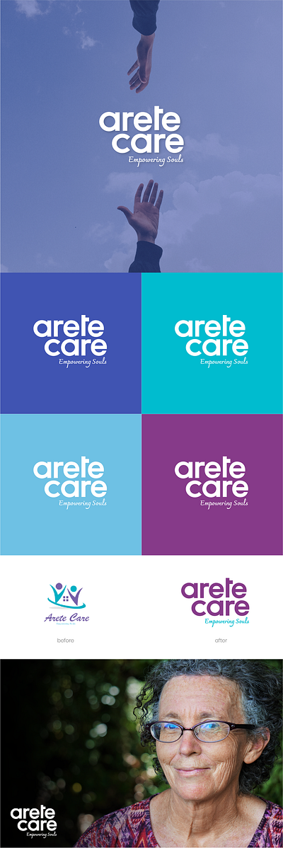 Arete Care Logo branding design flat icon logo minimal vector