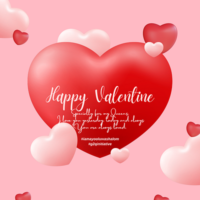 Valentine Poster design gor Girl-to-Queen Initiative branding design graphic design logo