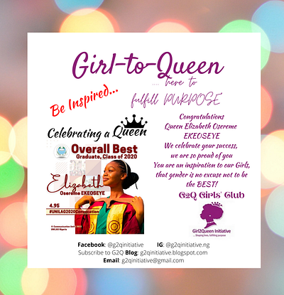 Girl-to-Queen 'Be Inspired' poster branding design graphic design logo ui ux