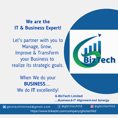 G-BizTech poster design branding design graphic design logo ui ux vector