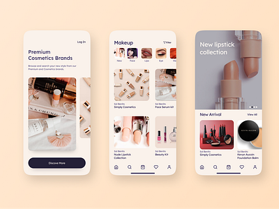 Beauty App android app apple beauty beauty app cosmetic cosmetic products design fashion figma homepage illustration ios logo loreal paris mobile ui ui ui ux ui design ui web design