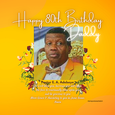 Birthday Greeting poster for Ps EAA branding design graphic design logo ui ux vector
