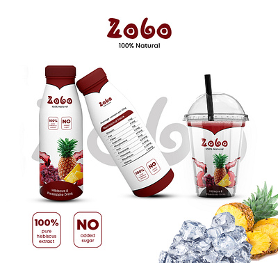 Zobo design drink graphic design package packaging design