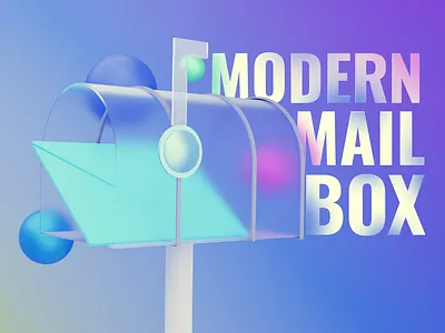 Modern Mail Box design 3d 3d look 3d mail box design illustration mail box