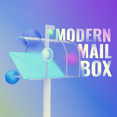 Modern Mail Box design 3d 3d look 3d mail box design illustration mail box