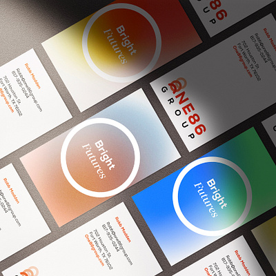 One86 Group - Solar and Land Company branding businesscard gradient identity land logo solar sun