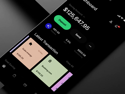 Fintech App - Pebble 3d app charts clean cryptocurrency dailyui dashboard figma gif interface layout mobile modern motion simple slick studio trading uiux ux