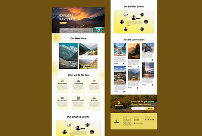 Tourism Website Design app design application designs branding design graphic design illustration logo mobile app ui design ui vector website templates website ui design