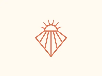 Diamond Sun Logo branding crystal design diamond gem gemstone gold horizon identity jewel jewelry logo luxury minimalist modern simple summer sun sunrise sunset