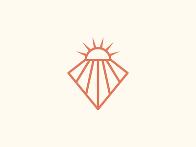 Diamond Sun Logo branding crystal design diamond gem gemstone gold horizon identity jewel jewelry logo luxury minimalist modern simple summer sun sunrise sunset