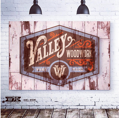 Valley Woodwork Identity branding creative design hand drawn hand lettering hand made illustration illustrator logo retro texture typography vintage