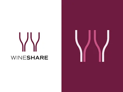 WineShare brewery clever design drink iconic logo logodesign minimalist minimalistic wine