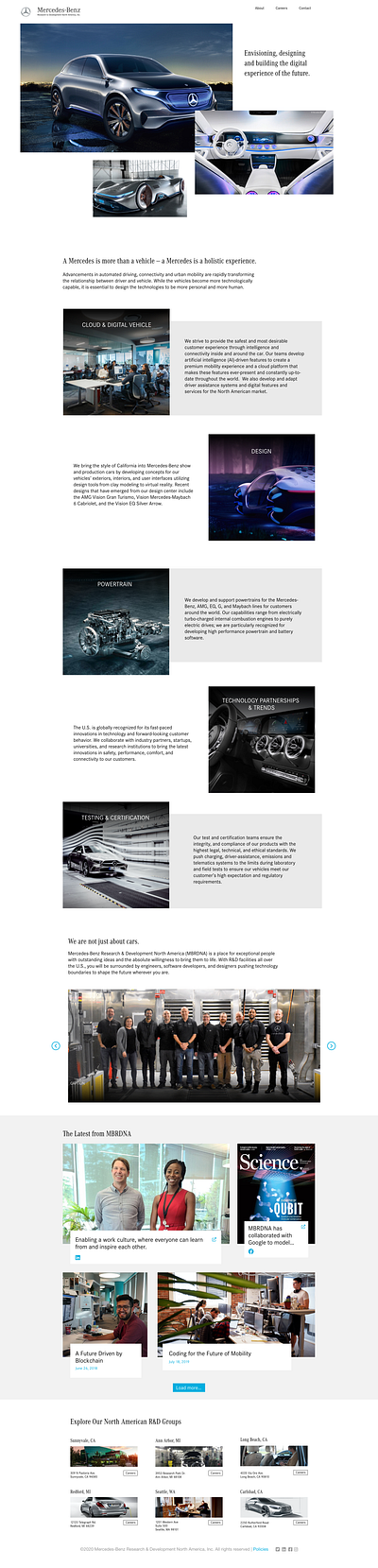 Mercedes-Benz Research & Development North America, Inc. design web