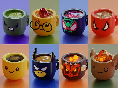 Cute cup NFT collection design designisjustform illustration nft