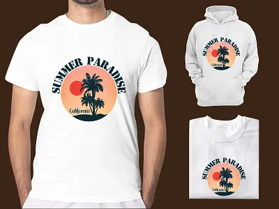 Summer Paradise T-shirt Design Vector Illustration vintage t shirt