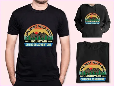 Outdoor Adventure T-shirt Design illustration mountain illustration t shirt design