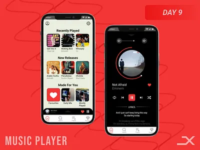 Music Player app appui branding create design designx dribble figma graphic design illustration inspire logo ui uidesign uiux ux xdesigns