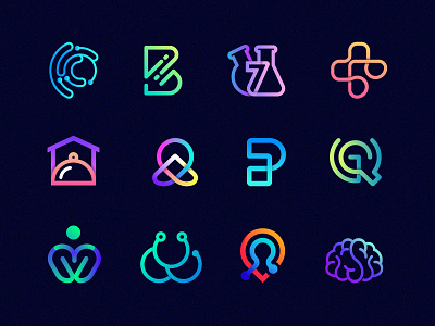 Logofolio blockchain brand identity branding crypto cyber data fintech logo collections logo design logofolio modern logo saas security software tech technology