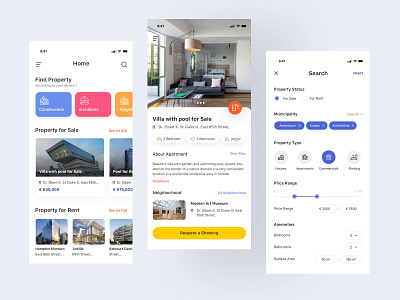 Real Estate - Mobile App app mobile app mobile design real estate ui design