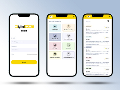 HRM App Mobile UI app hrm hrm app mobile ui ui