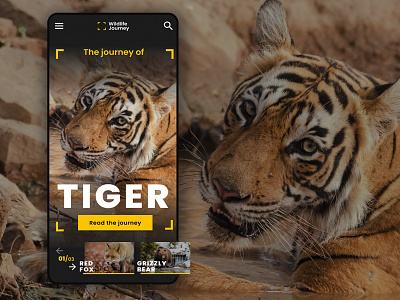 wildlife journey - mobile web animal branding design graphic design mobile web ui web design wildlife