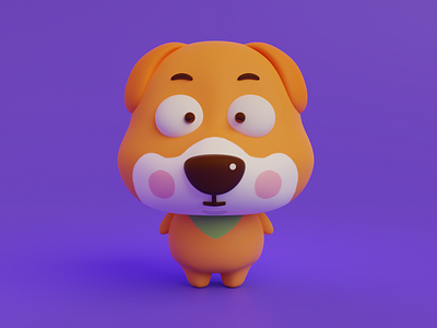 Rookie Dog 3d blender cartoon dog