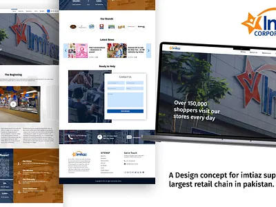 Imtiaz Corporate Site Concept graphic design landing landingpage logo research ui ux website