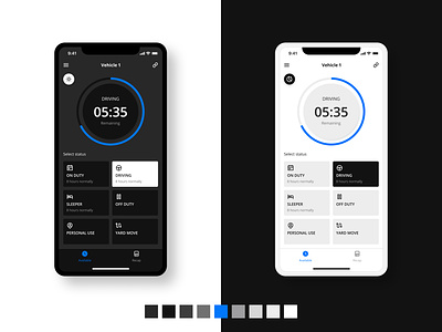 Light / Dark tracker app application countdown dark dark mode day day mode design ios iphone light light mode mobile native night night mode status timer tracker ui