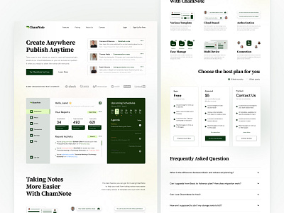 ChampNote - Notes Landing Page Exploration b2b branding design drive google landing page note notion product ui ux web website