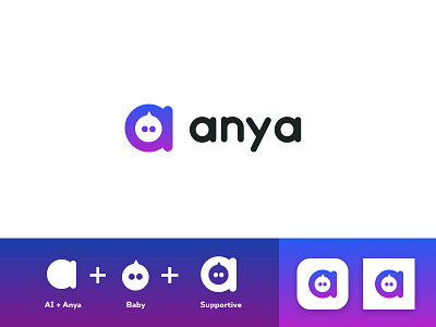 Anya Logo: Design app logo brand design brand identity branding design graphic design logo logo design tech tech logo technology vector