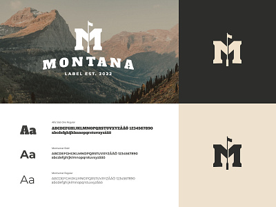 Montana Label branding dhultin flag identity logo montana typography wordmark