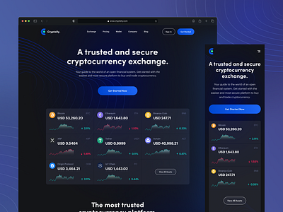 Crypto - Homepage app bitcoin cart coin crypto cyrptocurrency design eth exchange finance homepage illustration invesment market minimal modern money ui ux wallet