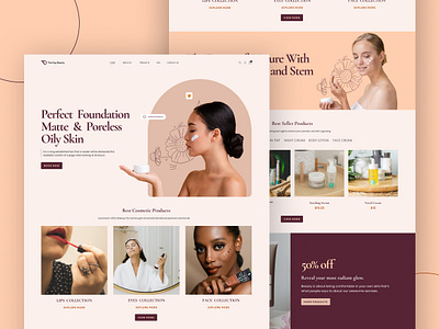 Cosmetic & Beauty Products eCommerce beauty bytestechnolab cosmetic dailyui ecommerce figma landingpage