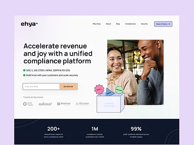 SaaS compliance website design b2b branding compliance fintech landingpage saas website