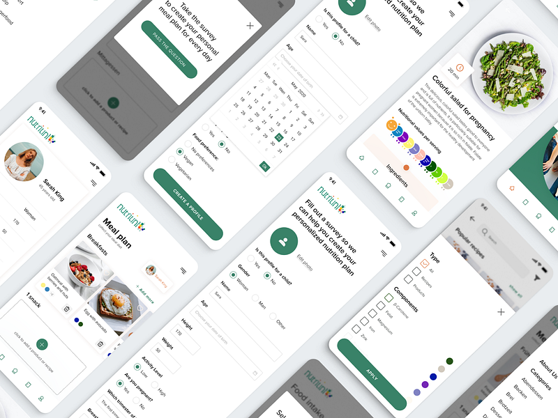 Mobile App Custom Design Case Study: Meal Planner android android design app design app development application design coaching custom web design flutter flutter design ios ios design mobile app mobile app interface mobile application mobile design project management ui ux web design web development
