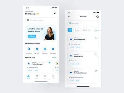 Jobhunt - Job Finder App UI Kit app apply design employee hiring job job finder job seeker job vacancy members mobile app mobile design staff ui ui kit ui8 uidesign uikit ux uxdesign