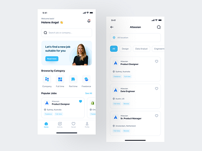 Jobhunt - Job Finder App UI Kit app apply design employee hiring job job finder job seeker job vacancy members mobile app mobile design staff ui ui kit ui8 uidesign uikit ux uxdesign